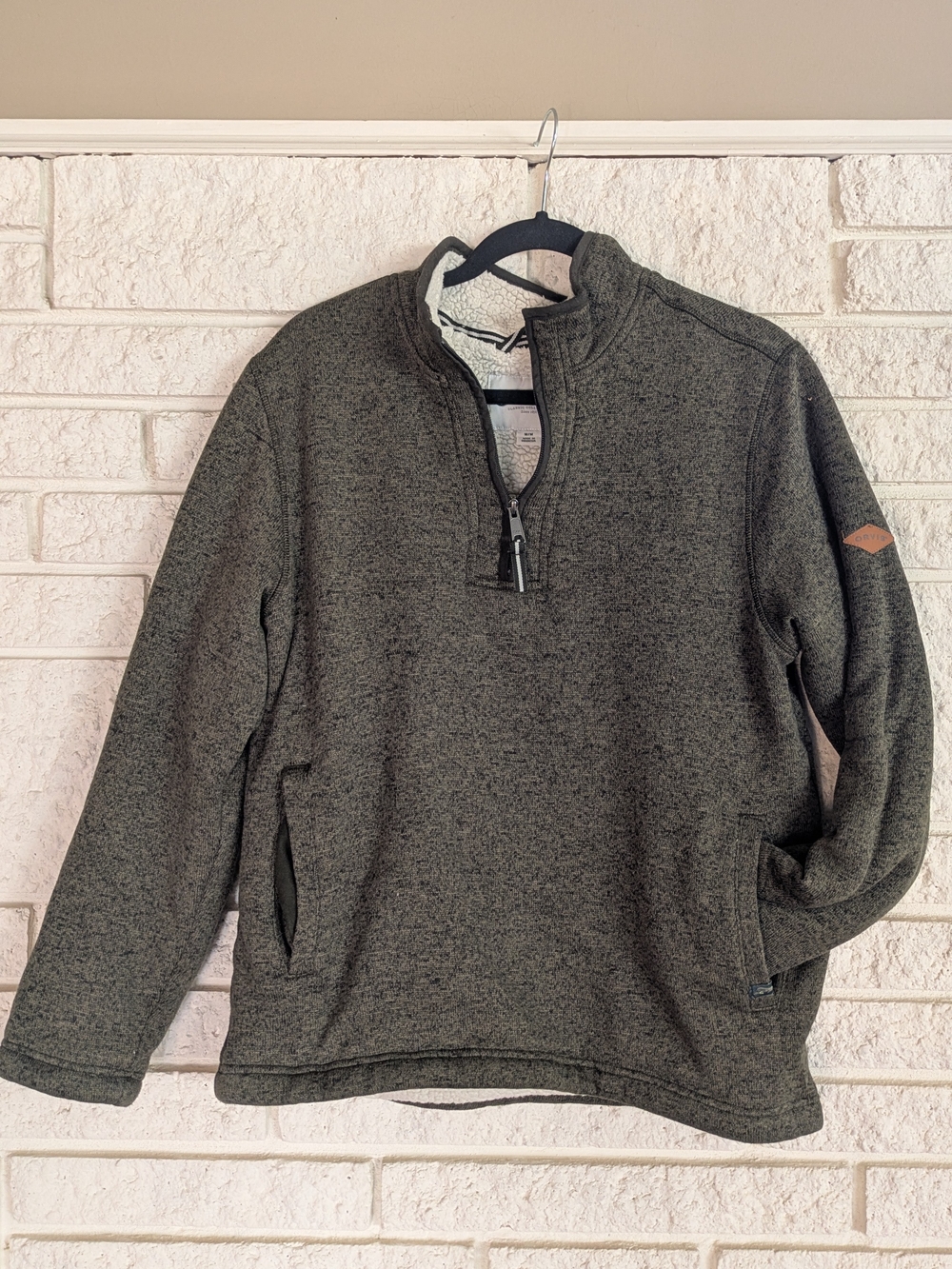 Orvis Men's M Half-Zip Pullover Sweater Jacket - Olive Green